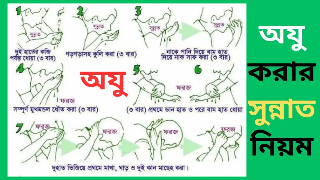 ওযুর নিয়ম ছবি